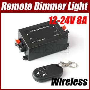 Wireless Remote LED Light Single Color RF Dimmer Controller Control 12 