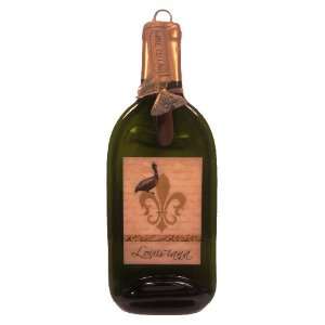  Flat Wine Bottle Fleur de Pelican Label