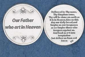 Our Father   Lords Prayer Medal Token Coin NEW Italy  