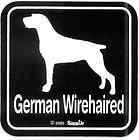 German Wirehaired Vinyl Decal Dog Sticker NEW 4 x 4