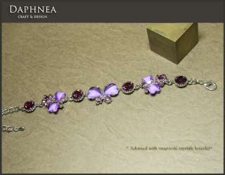 daphnea purple crystal new unique bracelet FC130324  