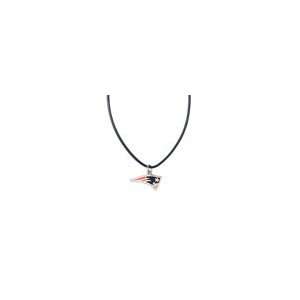 New England Patriots Leather Cord Necklace and Enameled Pendant NFL 