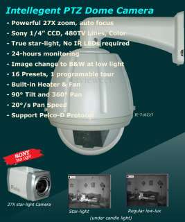 CCTV PTZ Dome 27X Star light Sony 480TV D/N Camera  