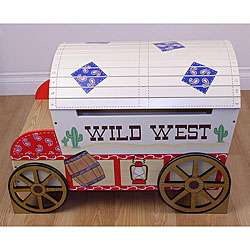 Kids Cowboy Carriage Storage Toy Box  
