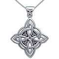 Sterling Silver Celtic Spiritual Trinity Symbol Necklace   