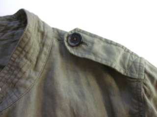895 ETRO Olive Military Linen Cargo Field Jacket L 42  