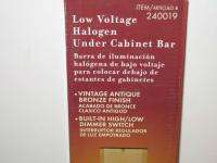 Low Voltage Halogen Under Cabinet Bar Antique Bronze NE  