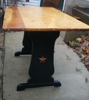   .Custom Rustic Cowboy/Western Dining TableFolk Art Table  