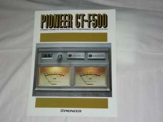 Pioneer CT F 500 Cassette Tape Deck Original Catalog / Brochure X Rare 