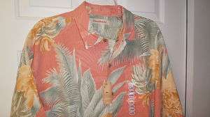 NWT Tommy Bahama Silk Mens Shirt X Large Jungle Air XL  