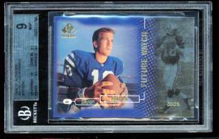 PEYTON MANNING 1998 SP AUTHENTIC JERSEY # 18/2000 BGS 9  