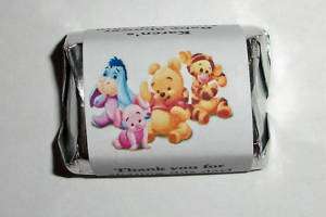 120 BABY WINNIE THE POOH BABY SHOWER CANDY WRAPPERS  