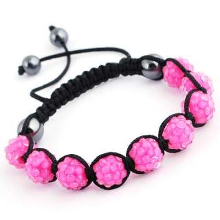 SL92 Braid Bracelets Bangles Chains Pave Resin (9p) Disco Ball Beads 