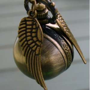 Harry Potter golden snitch style Flying ball necklace
