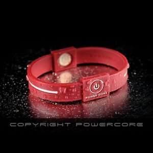  Power CoreTM Red/white Streamline Bracelet Large Health 