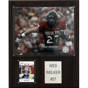 NCAA Football Wes Welker Texas Tech Red Raiders Player Plaque  