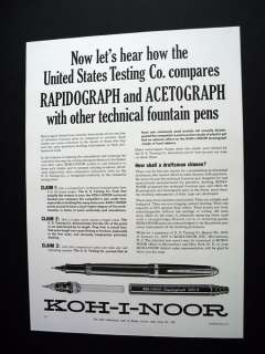 KOH I NOOR Rapidograph & Acetograph Fountain Pens Ad  