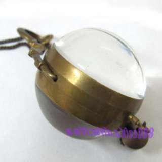 32MM See Through Antique Bronze Pocket Watch CAIFU Bell Xmas Gift 