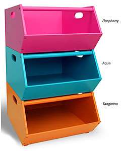 Bright colored Stacking Storage Bins  