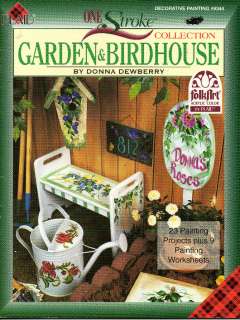 Donna Dewberry Garden & Birdhouse One Stroke Folk Art Tole Decorative 