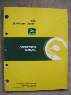 John Deere 575 skid steer loader operators manual JDJ0  