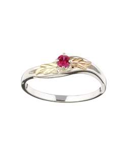 Gold and Sterling Silver July Birthstone Ring  