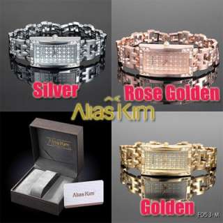 Deluxe Transparent Rhinestone Series Alias Kim Ladies Bracelet Watch 