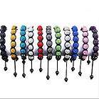 Braiding Adjustable Shamballa Bracelet Pave 7 Crystal Disco Ball Beads