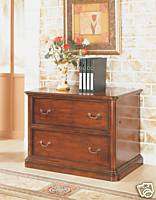 Cherry Office Side Locking File Cabinet w/2 Drawers  