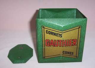 Vintage ICE CREAM CONE DISPENSER HOLDER WALL UNIT Cornets Gauthier 