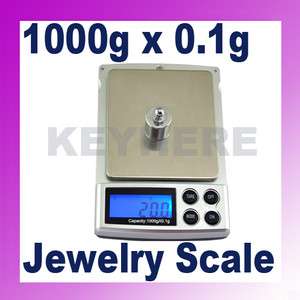 1000g x 0.1g Digital Pocket Scale Jewelry Weight Scale  