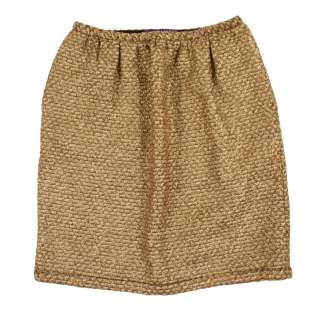 Ralph Lauren Purple Label Gold Wool Cashmere Skirt 4 New $1298  