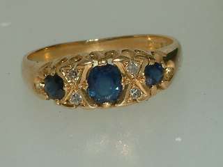 1963 18 carat gold sapphire & diamond gypsy style ring  
