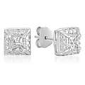 Princess cut Square Cubic Zirconia Earrings Today $16.99 