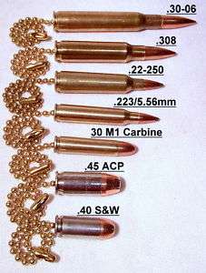 Bullet pullchain pull chain in assorted calibers 40 45  