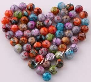   pcs Mixed color Acrylic loose Spacer Beads Charms Jewelry Findings 6mm