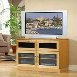 Contemporary 46 in Natural Cherry TV and Entertainment Console 