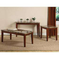   Faux Marble Top Coffee, End and Sofa Table (Set of 3)  