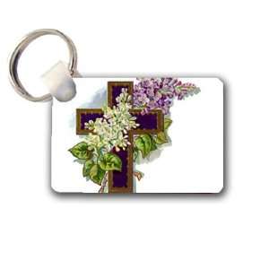  Cross Flowers Keychain Key Chain Great Unique Gift Idea 