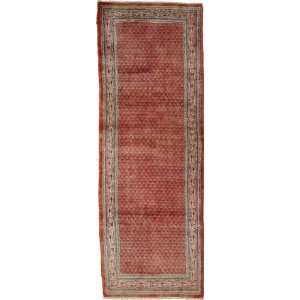  37 x 101 Red Persian Hand Knotted Wool Botemir Runner 
