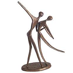 Cast Bronze Dancing Couple Statue  