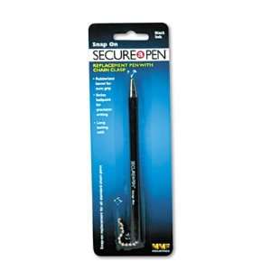  Replacement Pen, Medium Point, Black Ink/Barrel, Sold as 1 