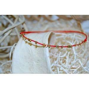   Plated Red String Friendship and Inspration Bracelet 