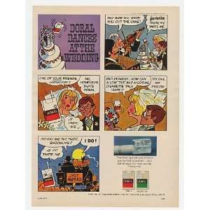  1971 Doral Cigarette Dances at the Wedding Print Ad (23571 