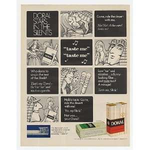  1972 Doral Cigarette Stars in the Silents Sheik Print Ad 