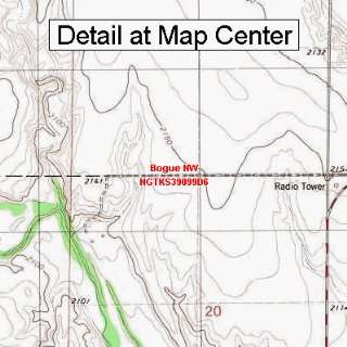 USGS Topographic Quadrangle Map   Bogue NW, Kansas (Folded/Waterproof 