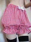 Red,White,Black,Pink,Blue Check Sissy Short Bloomers