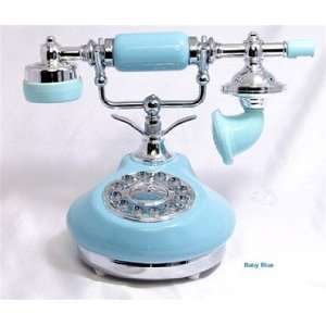 Blue Porcelain French Style Telephone 