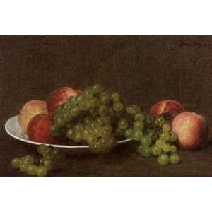 Oil Painting Peaches and Grapes Henri Fantin Latour Hand Painted Art 