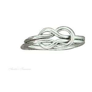  Sterling Silver Slip Knot Thumb Ring Size 10 Jewelry